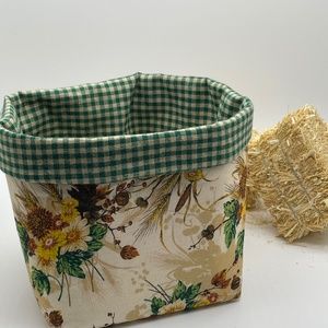 Fabric Baskets / Fall Kitchen Decor / Storage and Organizer Bin / Fabric Bin